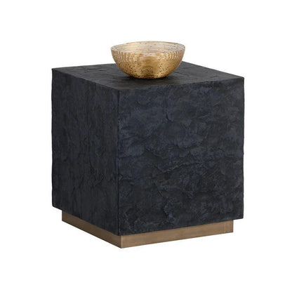 Newbury End Table Concrete Brass Base - LOOMLAN - SUNPAN - Side Tables