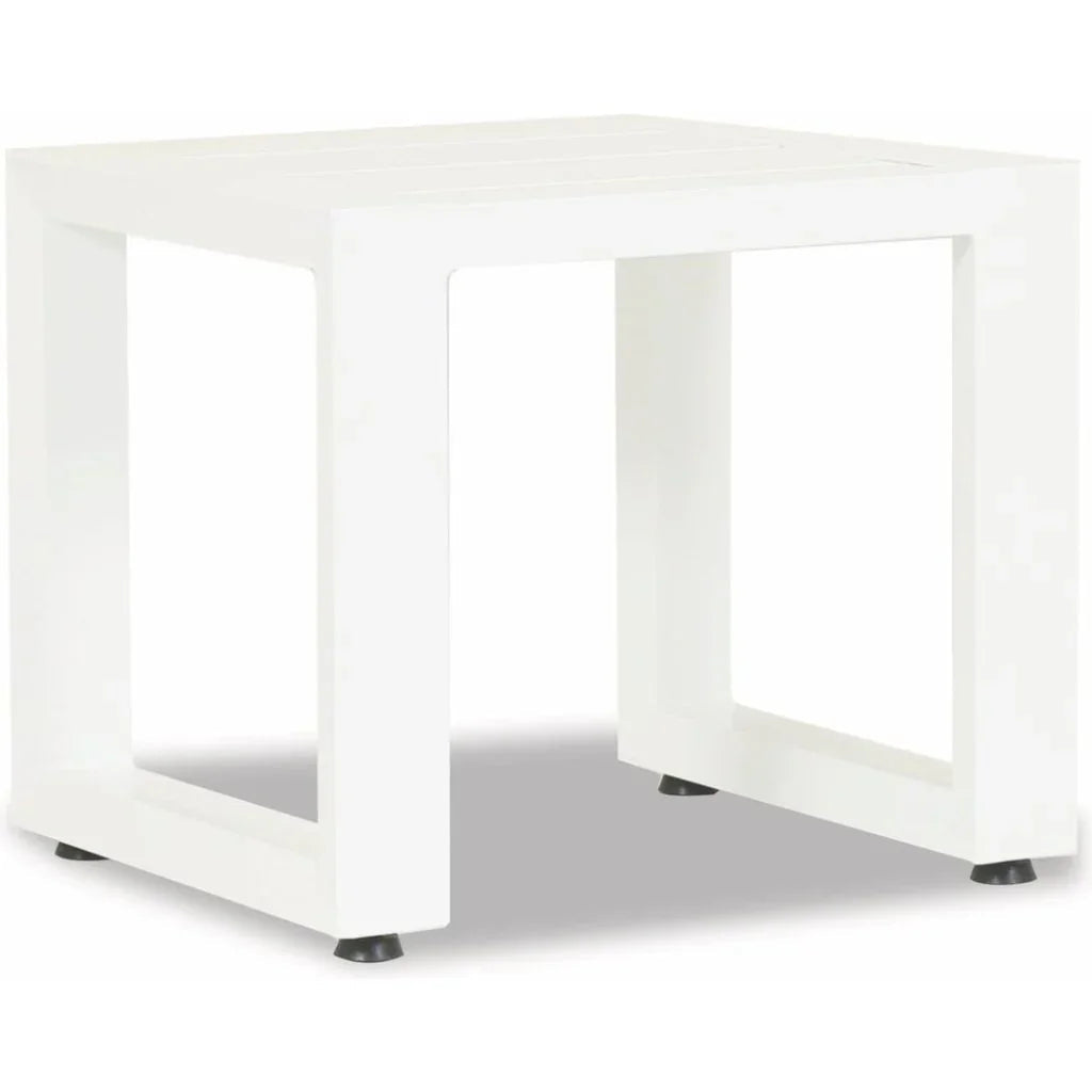 Newport Aluminum Outdoor End Table - LOOMLAN - Sunset West - Outdoor Side Tables