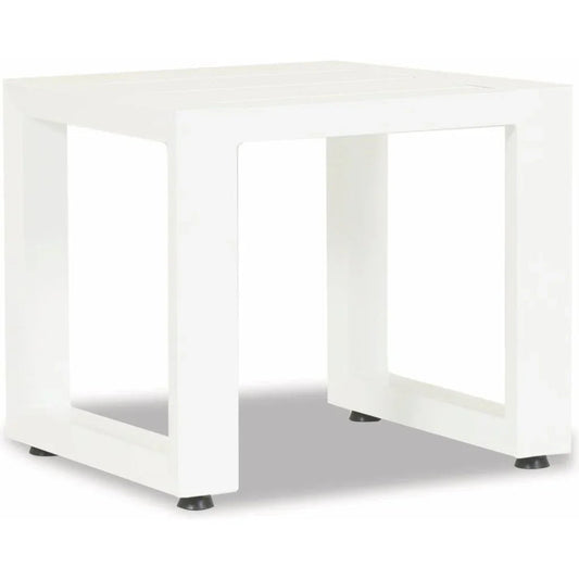 Newport Aluminum Outdoor End Table - LOOMLAN - Sunset West - Outdoor Side Tables