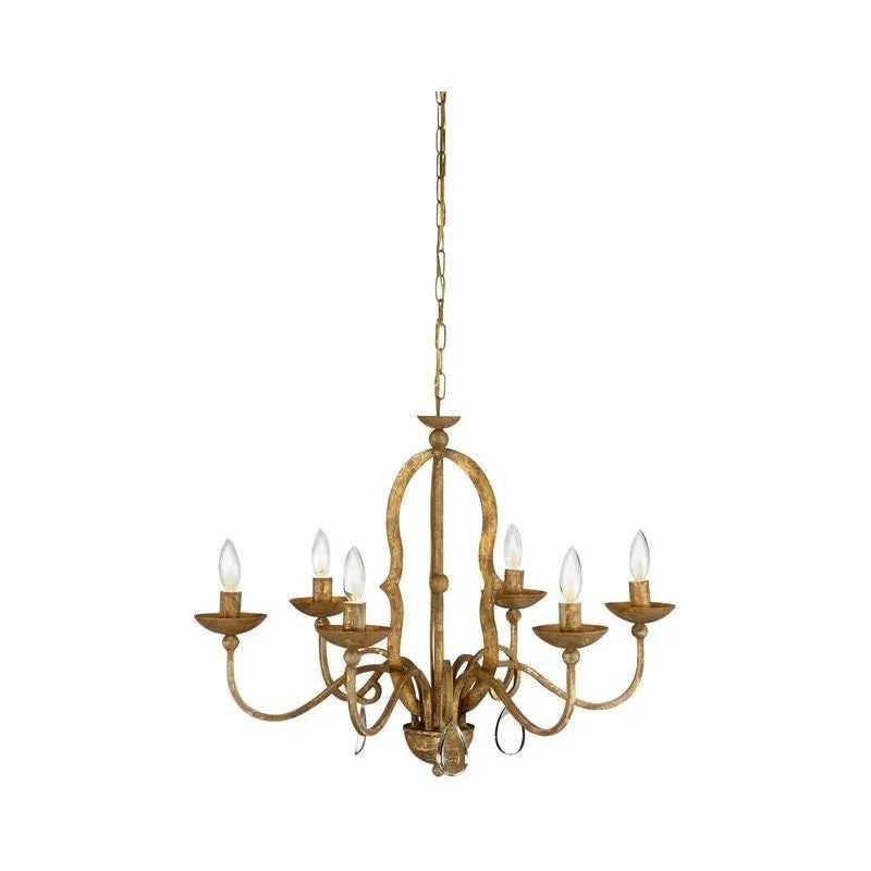 Newport Gold Finish Classical Design Chandelier - LOOMLAN - Chelsea House - Chandeliers