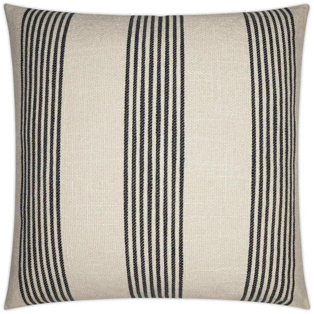Newport Linen Stripes Nautical Tan Large Throw Pillow - LOOMLAN - D.V. Kap - Throw Pillows