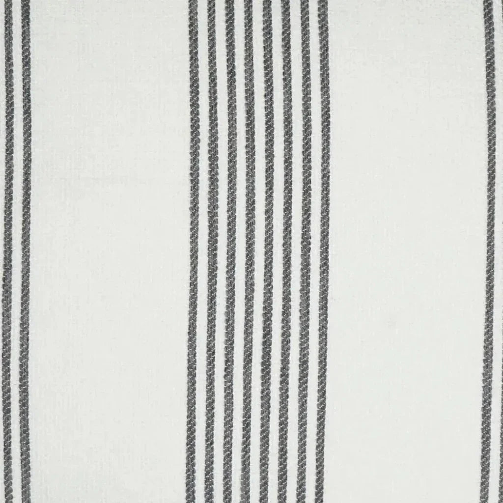 Newport Stripes Nautical White Grey Large Throw Pillow - LOOMLAN - D.V. Kap - Throw Pillows