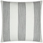 Newport Stripes Nautical White Grey Large Throw Pillow - LOOMLAN - D.V. Kap - Throw Pillows