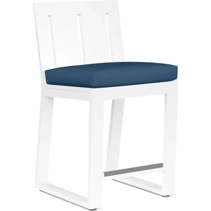 Newport Sunbrella Outdoor Barstool-Outdoor Bar Stools-Sunset West-Spectrum Indigo-LOOMLAN