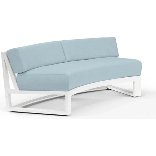 Newport Sunbrella Outdoor Curved Sofa - LOOMLAN - Sunset West - Outdoor Sofas & Loveseats