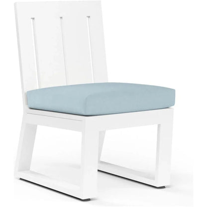 Newport Sunbrella Outdoor Dining Chair 2PC-Outdoor Dining Chairs-Sunset West-Canvas Skyline-LOOMLAN