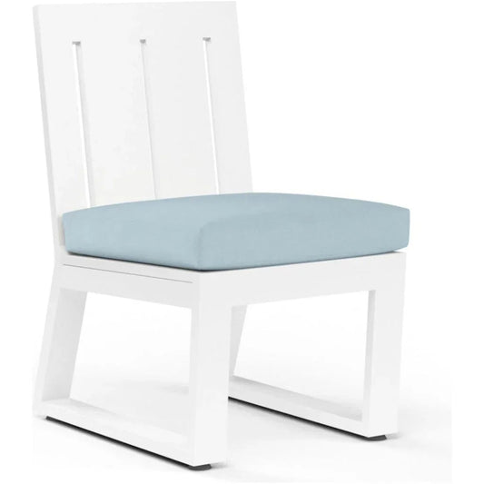 Newport Sunbrella Outdoor Dining Chair 2PC-Outdoor Dining Chairs-Sunset West-Canvas Skyline-LOOMLAN