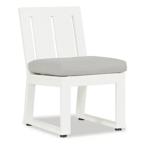 Newport Sunbrella Outdoor Dining Chair 2PC-Outdoor Dining Chairs-Sunset West-Cast Silver-LOOMLAN