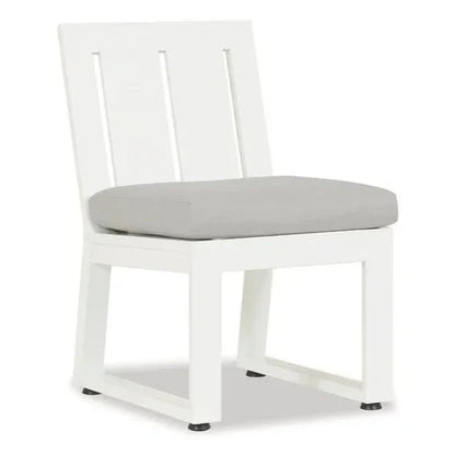 Newport Sunbrella Outdoor Dining Chair 2PC-Outdoor Dining Chairs-Sunset West-Cast Silver-LOOMLAN