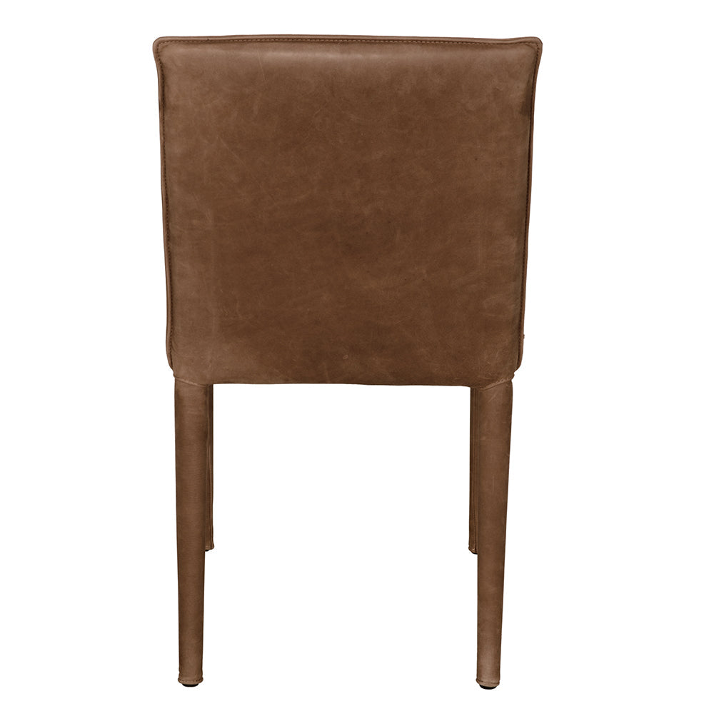 Newton Brown Leather Dining Chair