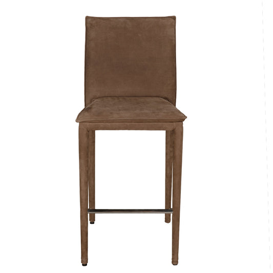 Newton Orris Brown Leather Counter Stool