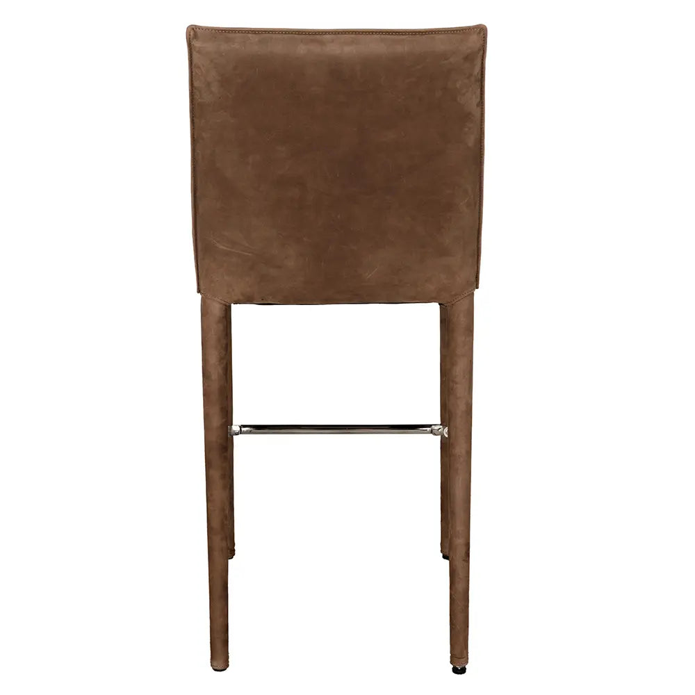 Newton Orris Brown Leather Counter Stool