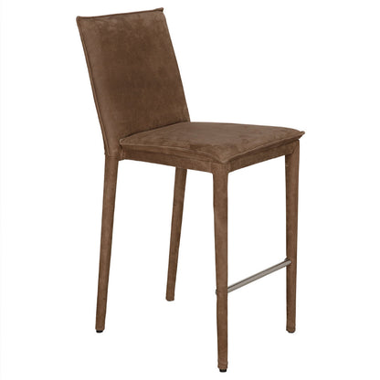 Newton Orris Brown Leather Counter Stool