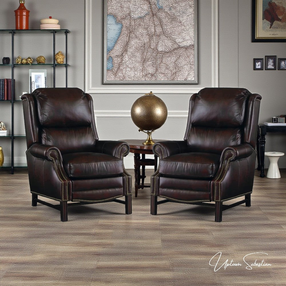 Nexus Leather Power Push Button Recliner