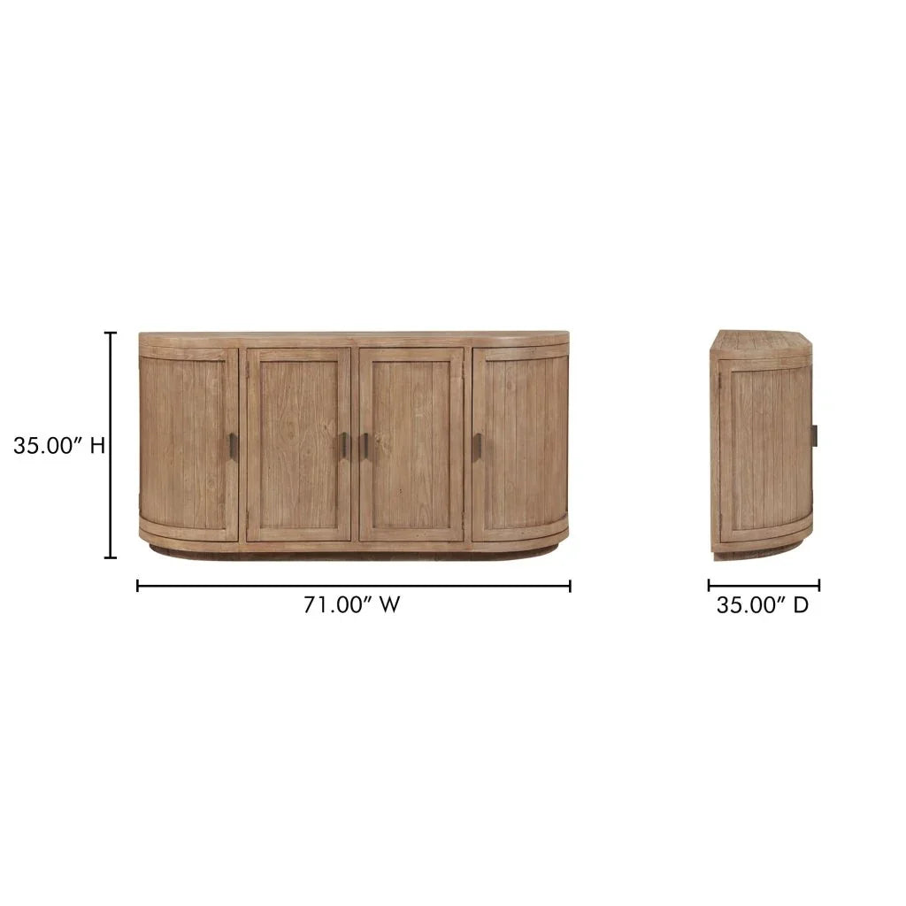 Nicola Natural Reclaimed Pine Sideboard - LOOMLAN - Moe's Home - Sideboards