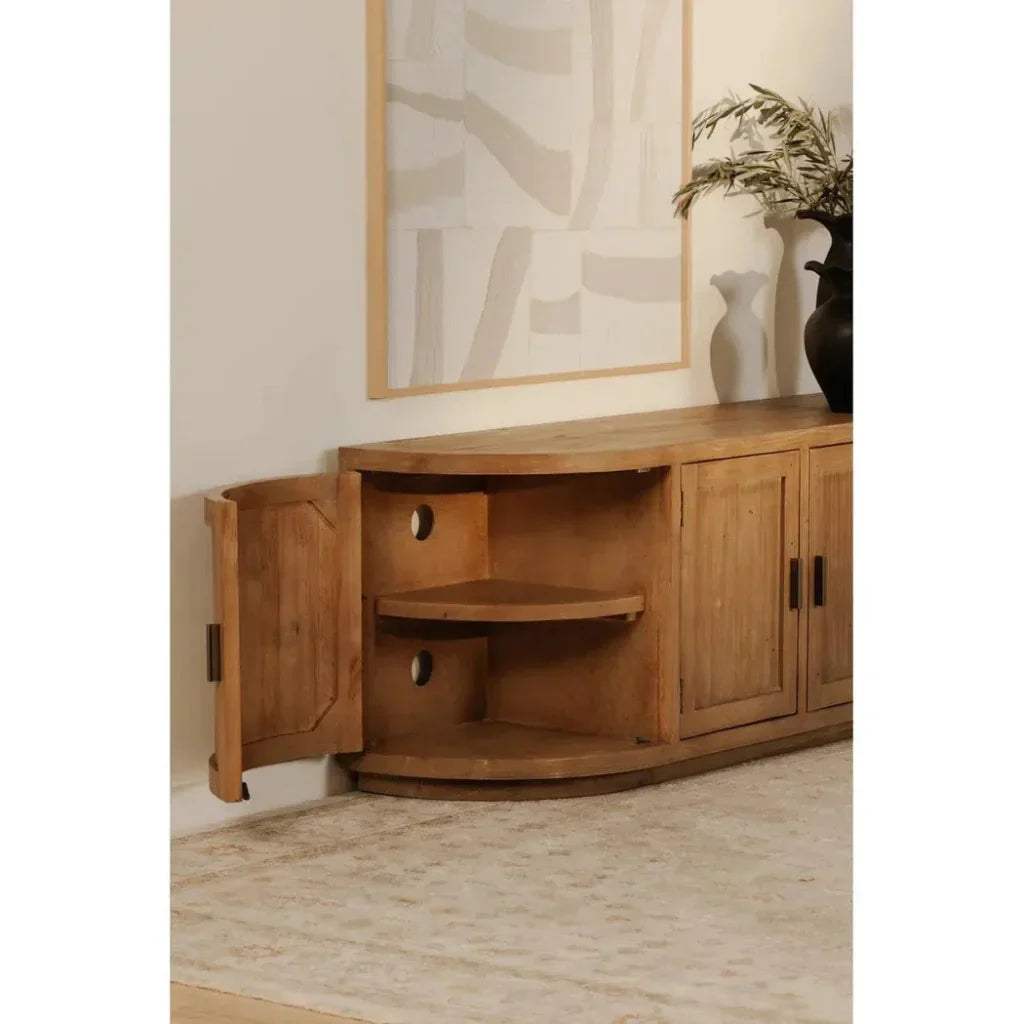 Nicola Natural Wood Media Cabinet - LOOMLAN - Moe's Home - TV Stands & Media Centers