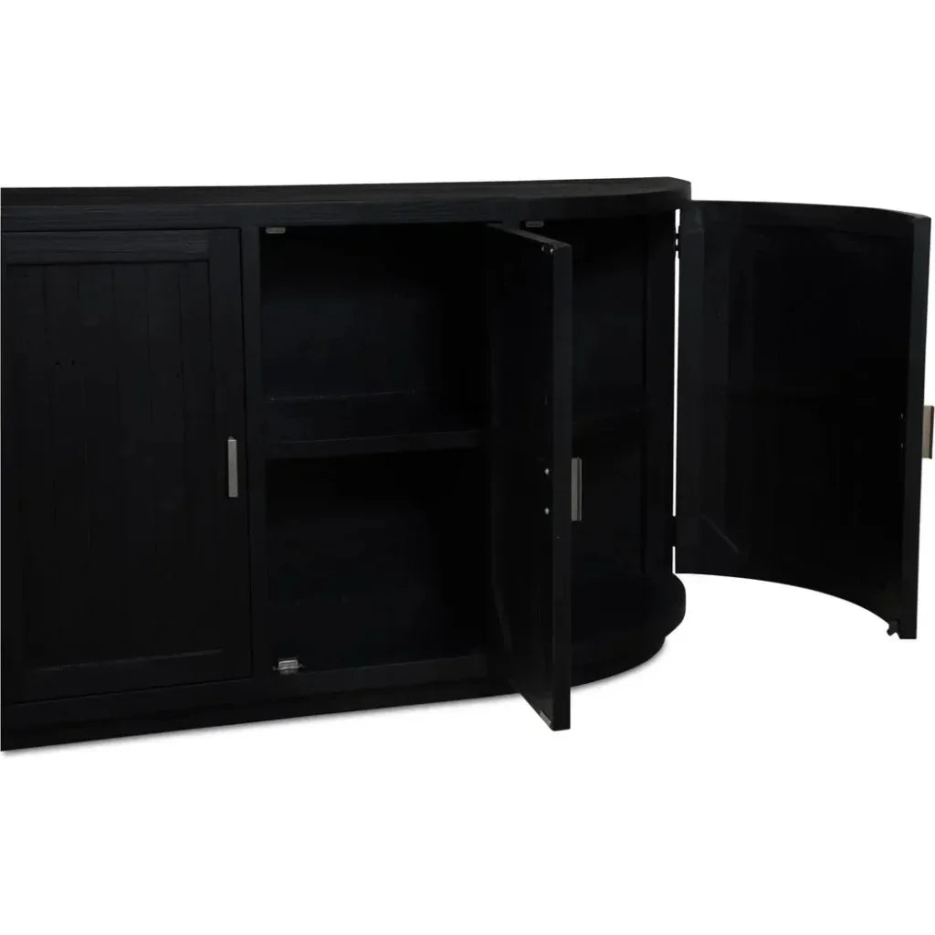 Nicola Wood Black Sideboard - LOOMLAN - Moe's Home - Sideboards