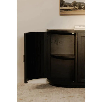 Nicola Wood Black Sideboard - LOOMLAN - Moe's Home - Sideboards