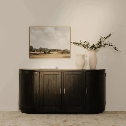 Nicola Wood Black Sideboard - LOOMLAN - Moe's Home - Sideboards