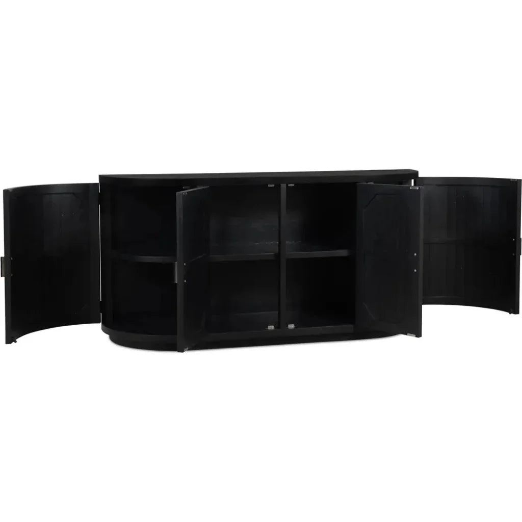 Nicola Wood Black Sideboard - LOOMLAN - Moe's Home - Sideboards