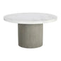 Nicolette Concrete Outdoor Round Dining Table-Outdoor Dining Tables-SUNPAN-Light Grey - Marble Look-55"D-LOOMLAN