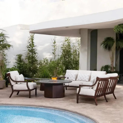 Nicoya Cushioned Deep Seating 3 Seater Sofa - LOOMLAN - Castelle - Outdoor Sofas & Loveseats