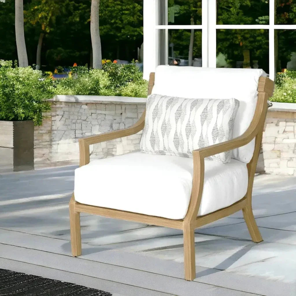 Nicoya Cushioned Lounge Chair Sunbrella Cushions-Outdoor Accent Chairs-Castelle-LOOMLAN