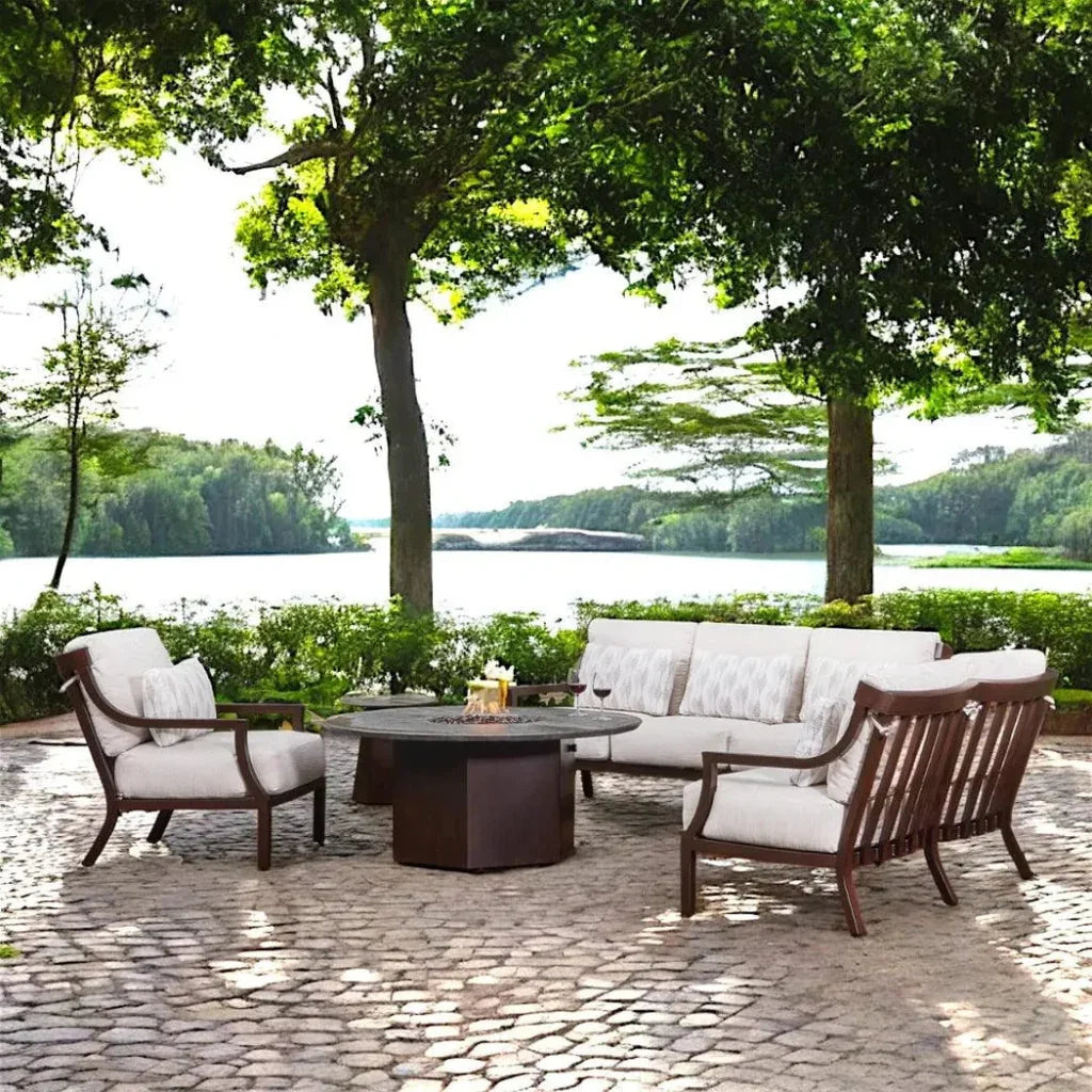 Nicoya Cushioned Lounge Chair Sunbrella Cushions-Outdoor Accent Chairs-Castelle-LOOMLAN