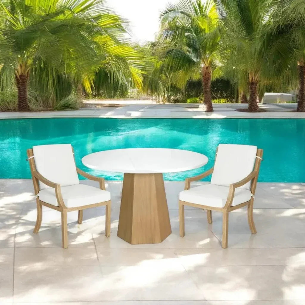 Nicoya Formal Arm Dining Chair Outdoor Living Castelle-Outdoor Dining Chairs-Castelle-LOOMLAN