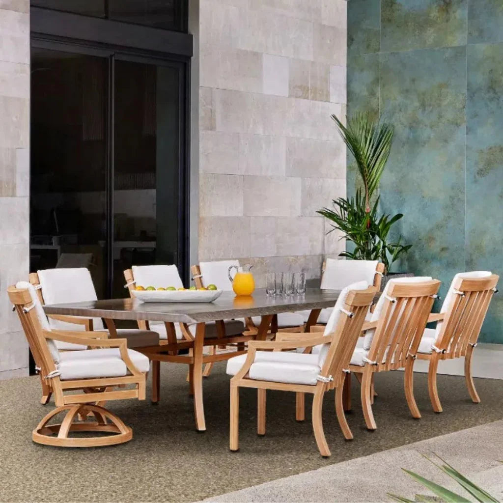 Nicoya Formal Arm Dining Chair Outdoor Living Castelle-Outdoor Dining Chairs-Castelle-LOOMLAN