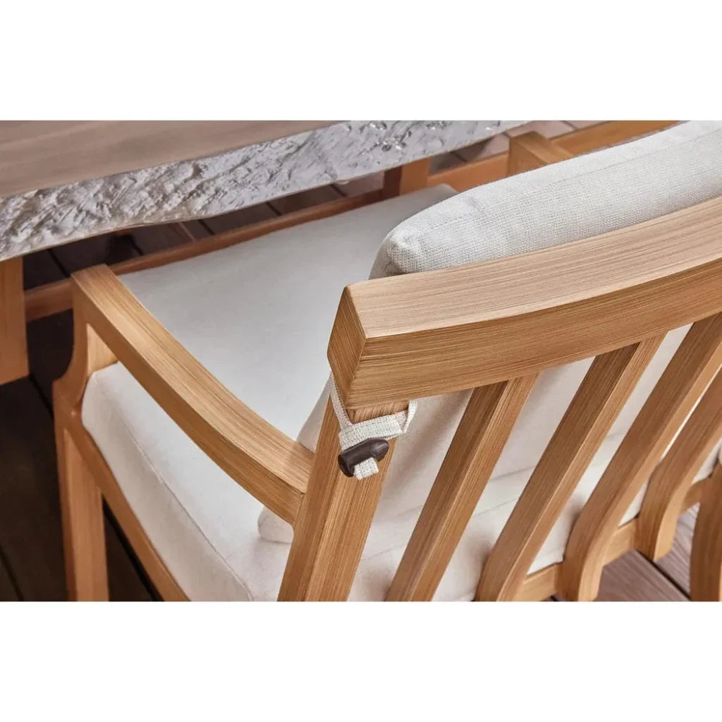 Nicoya Formal Arm Dining Chair Swivel Rocker-Outdoor Dining Chairs-Castelle-LOOMLAN