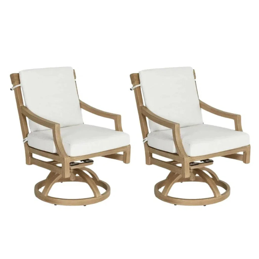 Nicoya Formal Arm Dining Chair Swivel Rocker-Outdoor Dining Chairs-Castelle-LOOMLAN