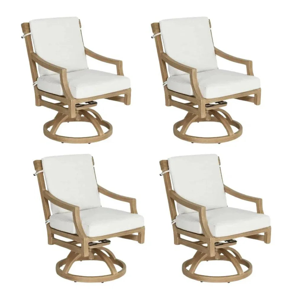 Nicoya Formal Arm Dining Chair Swivel Rocker-Outdoor Dining Chairs-Castelle-LOOMLAN