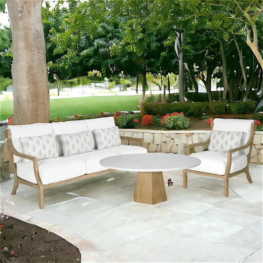 Nicoya Outdoor Round Coffee Table Cast Aluminium-Outdoor Coffee Tables-Castelle-LOOMLAN