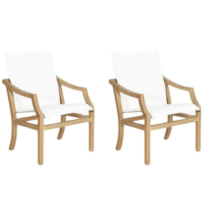 Nicoya Sling Dining Chair Outdoor Living By Castelle-Outdoor Dining Chairs-Castelle-LOOMLAN