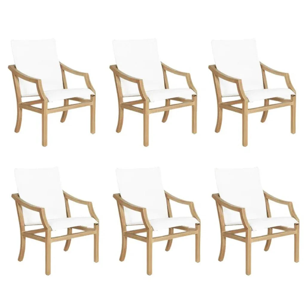 Nicoya Sling Dining Chair Outdoor Living By Castelle-Outdoor Dining Chairs-Castelle-LOOMLAN