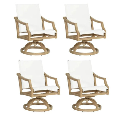 Nicoya Sling Swivel Rocking Dining Chair By Castelle-Outdoor Dining Chairs-Castelle-LOOMLAN
