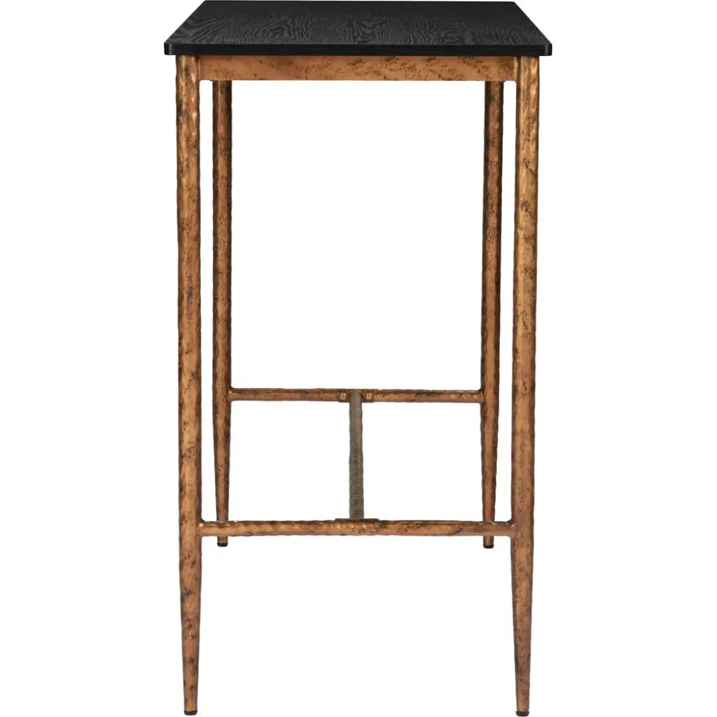 Nida Black and Bronze Rectangular Bar Table - LOOMLAN - Zuo Modern - Bar Tables