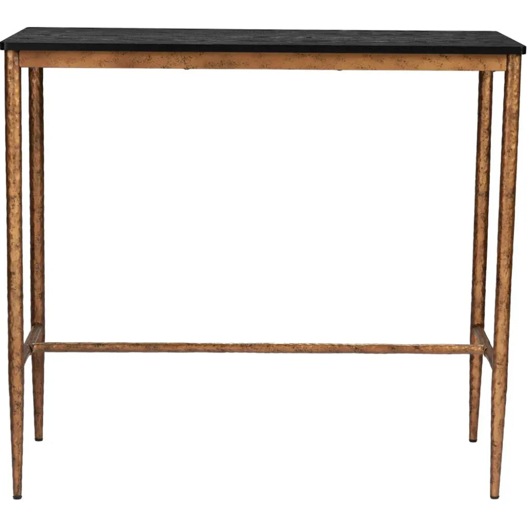 Nida Black and Bronze Rectangular Bar Table - LOOMLAN - Zuo Modern - Bar Tables
