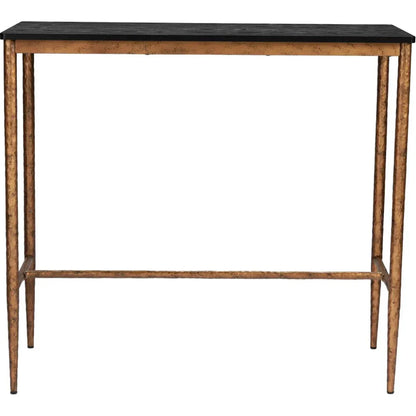 Nida Black and Bronze Rectangular Bar Table - LOOMLAN - Zuo Modern - Bar Tables