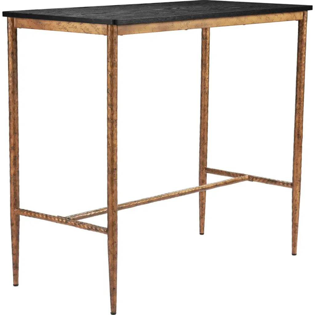 Nida Black and Bronze Rectangular Bar Table - LOOMLAN - Zuo Modern - Bar Tables