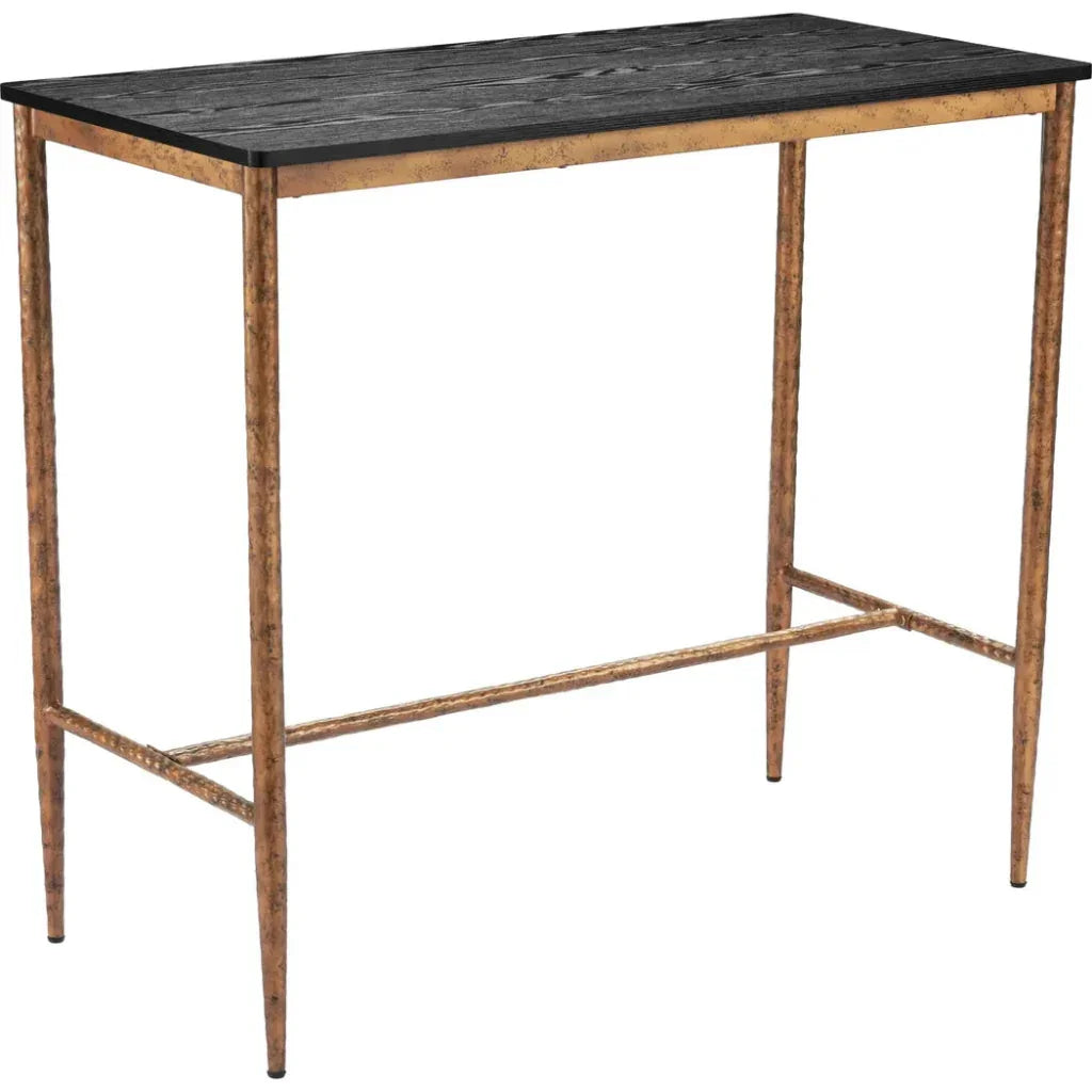 Nida Black and Bronze Rectangular Bar Table - LOOMLAN - Zuo Modern - Bar Tables
