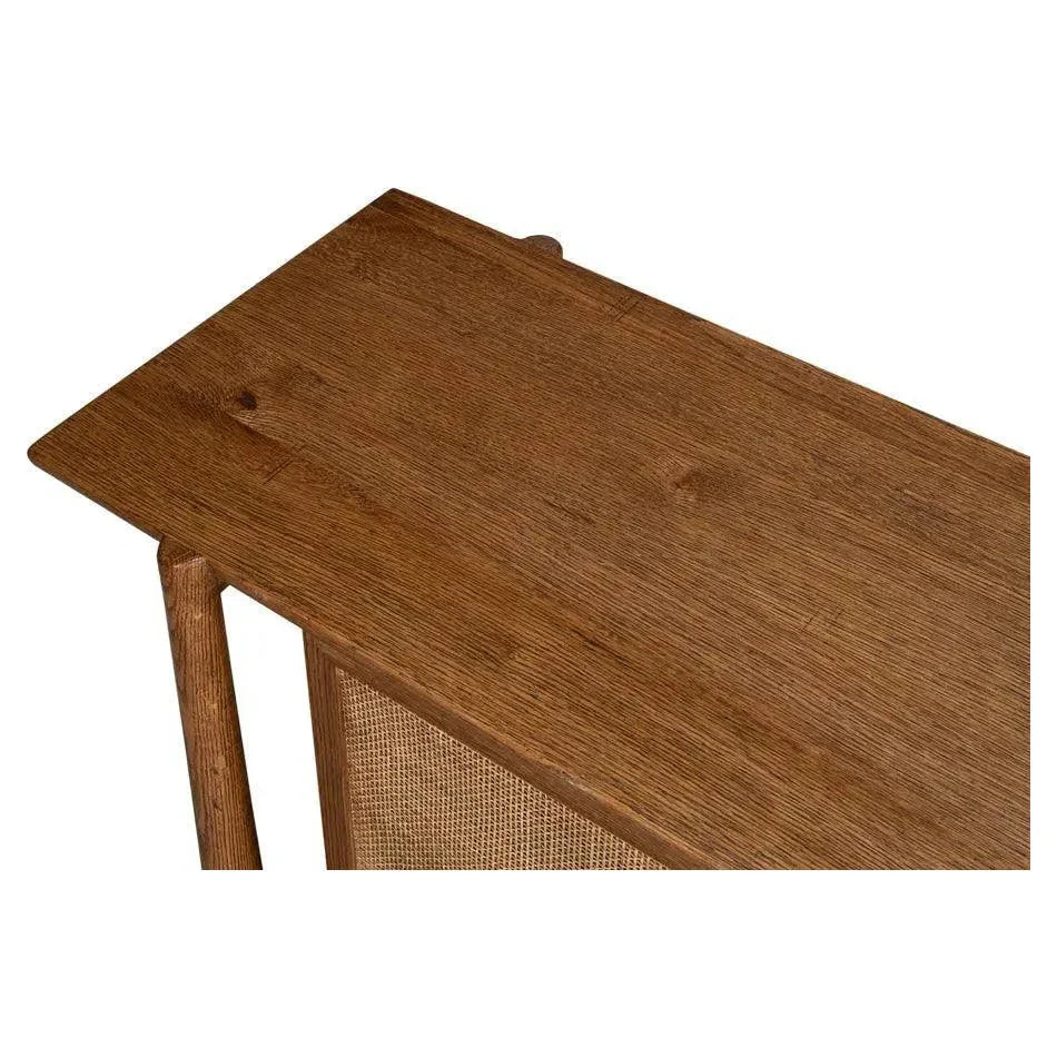 Nido Natural Wood 4 Door Rattan Sideboard - LOOMLAN - Sarreid - Sideboards