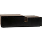 Nido Wood & Black Steel Rectangle Coffee Table - LOOMLAN - Noir - Coffee Tables