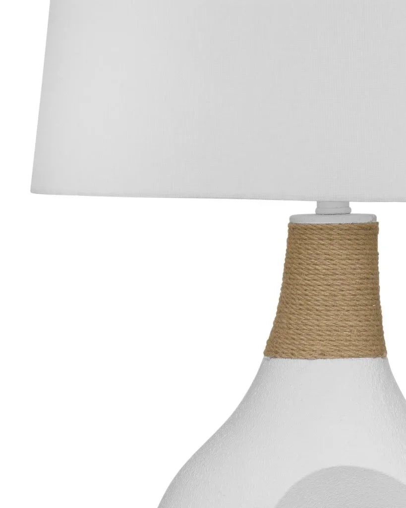 Nigel Modern White Table Lamp - LOOMLAN - Bassett Mirror - Table Lamps