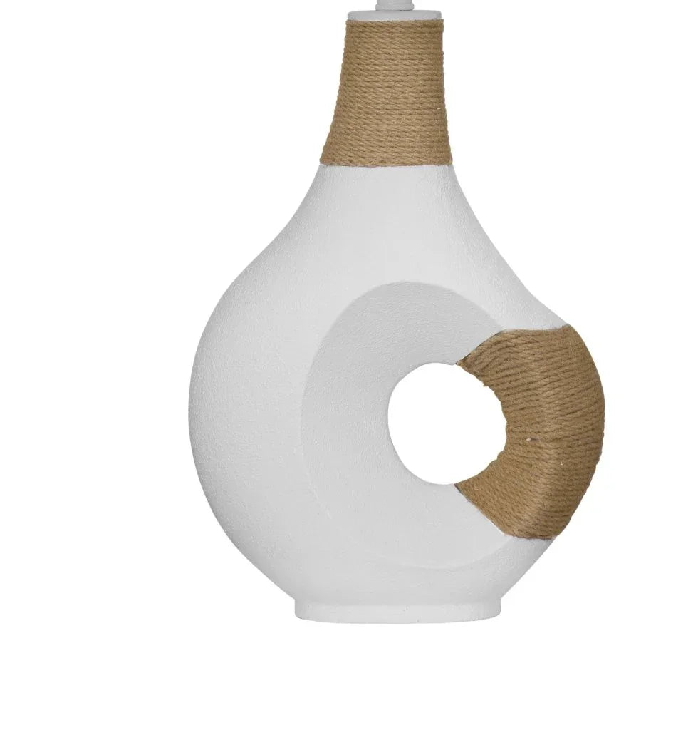 Nigel Modern White Table Lamp - LOOMLAN - Bassett Mirror - Table Lamps