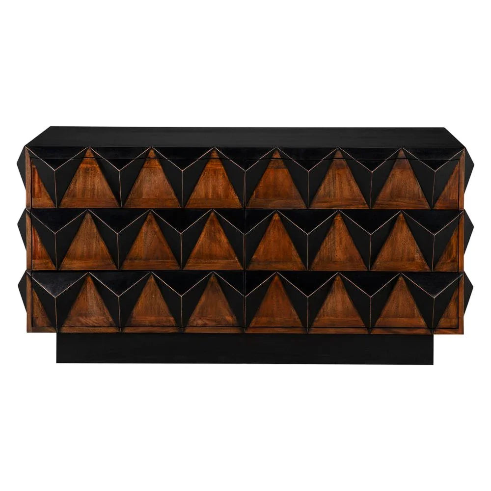 Nigel Two Tone Colored Wooden Chest - LOOMLAN - Noir - Chests