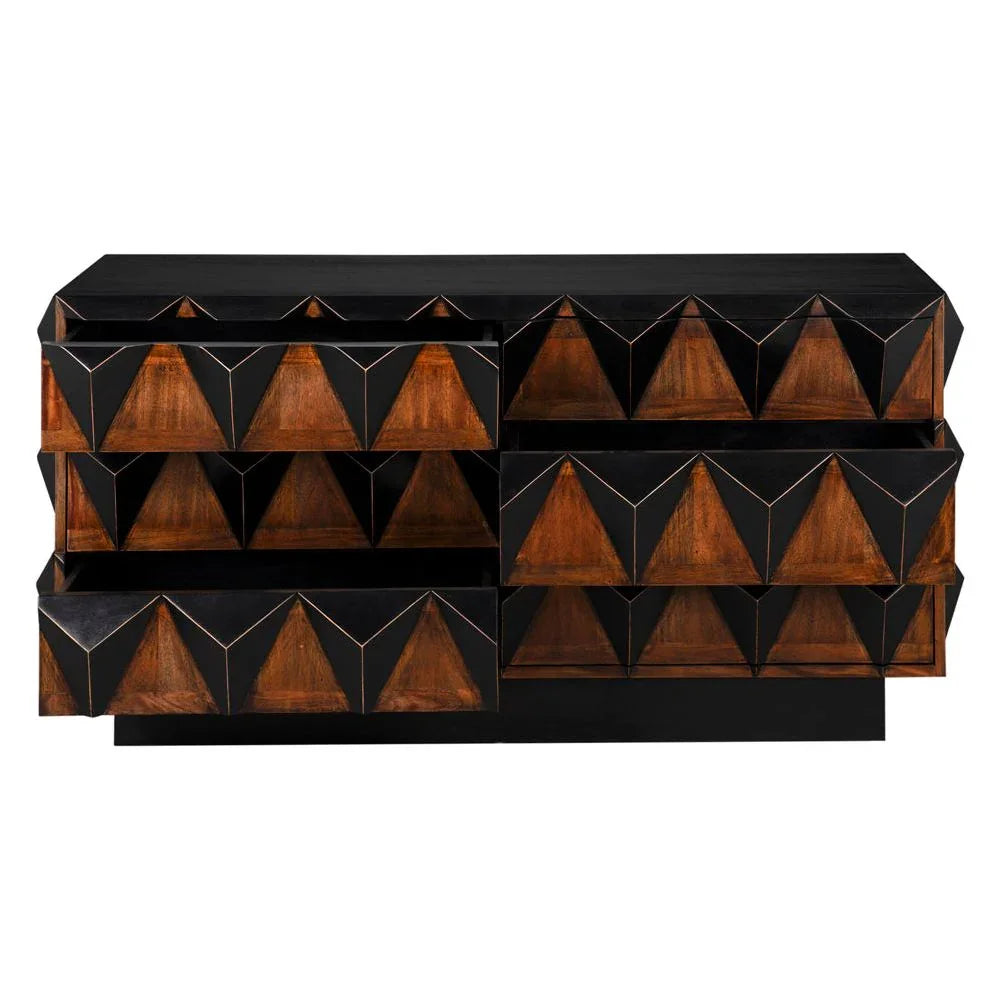 Nigel Two Tone Colored Wooden Chest - LOOMLAN - Noir - Chests
