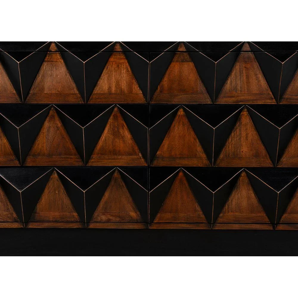 Nigel Two Tone Colored Wooden Chest - LOOMLAN - Noir - Chests