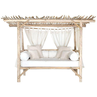 Nikki Teak Wooden Outdoor Daybed-Outdoor Daybeds-Artesia-LOOMLAN